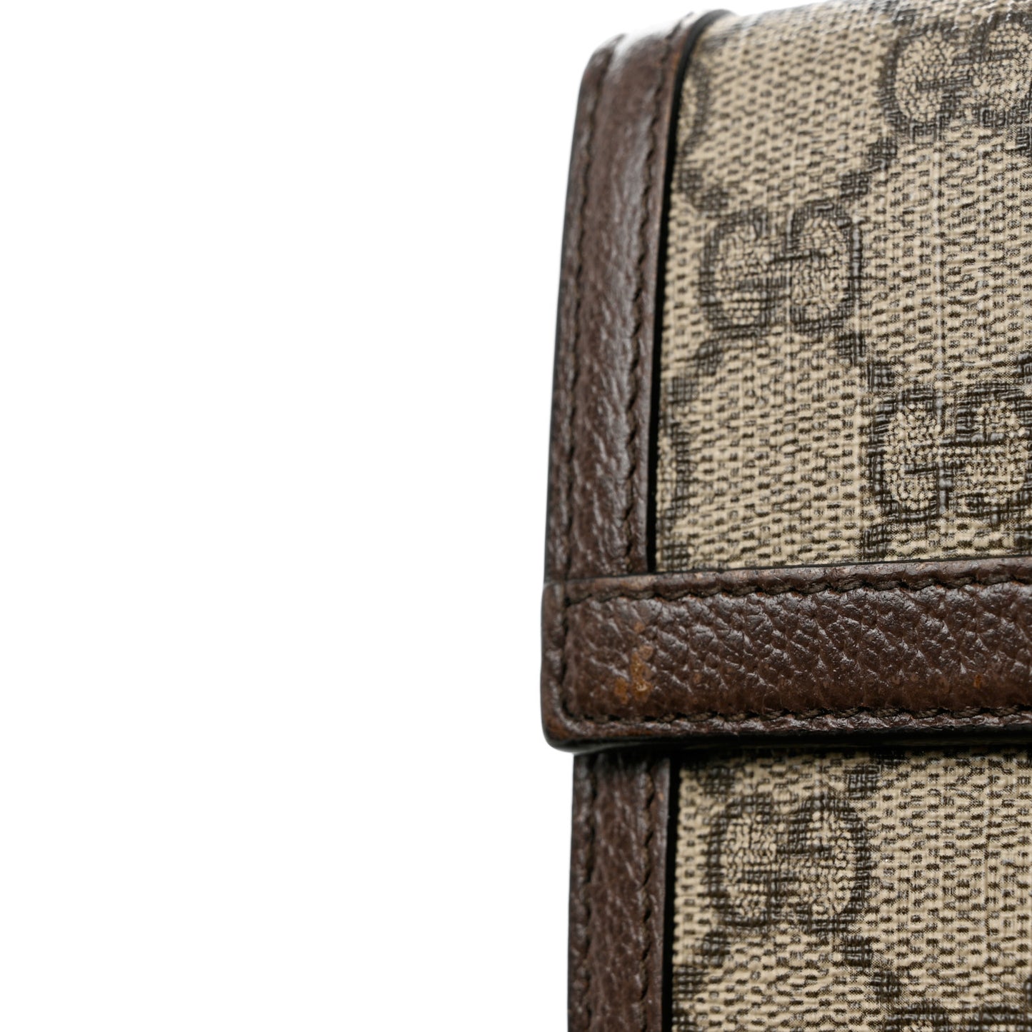 GG Supreme Monogram Web Ophidia Continental Wallet Brown