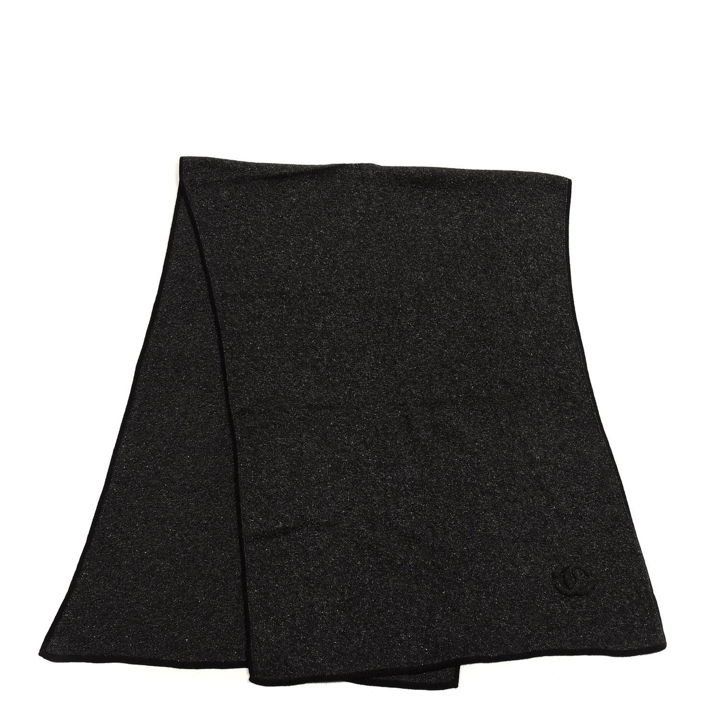 Cashmere Silk Blend CC Scarf Black