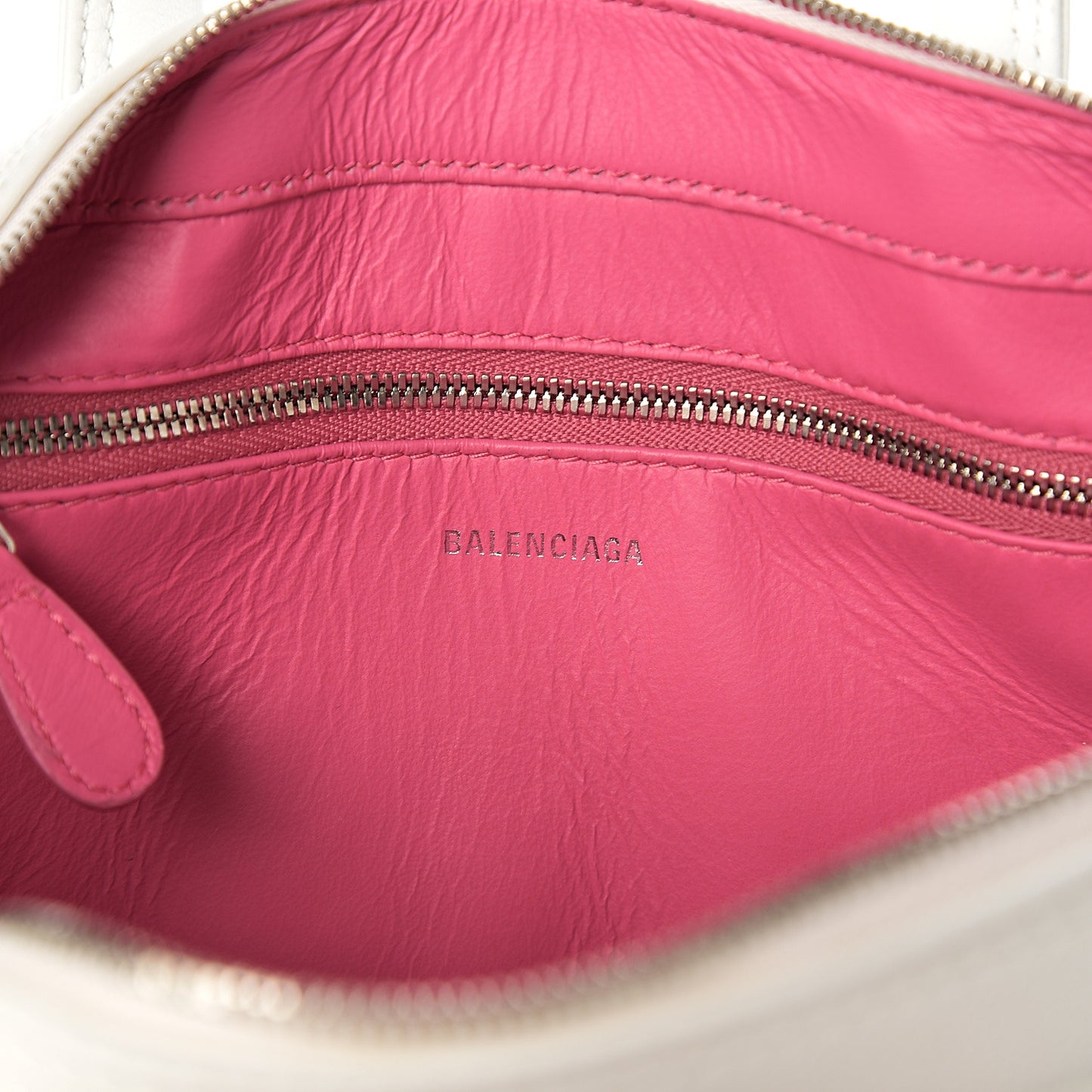Calfskin XS Triangle Chain Duffle White