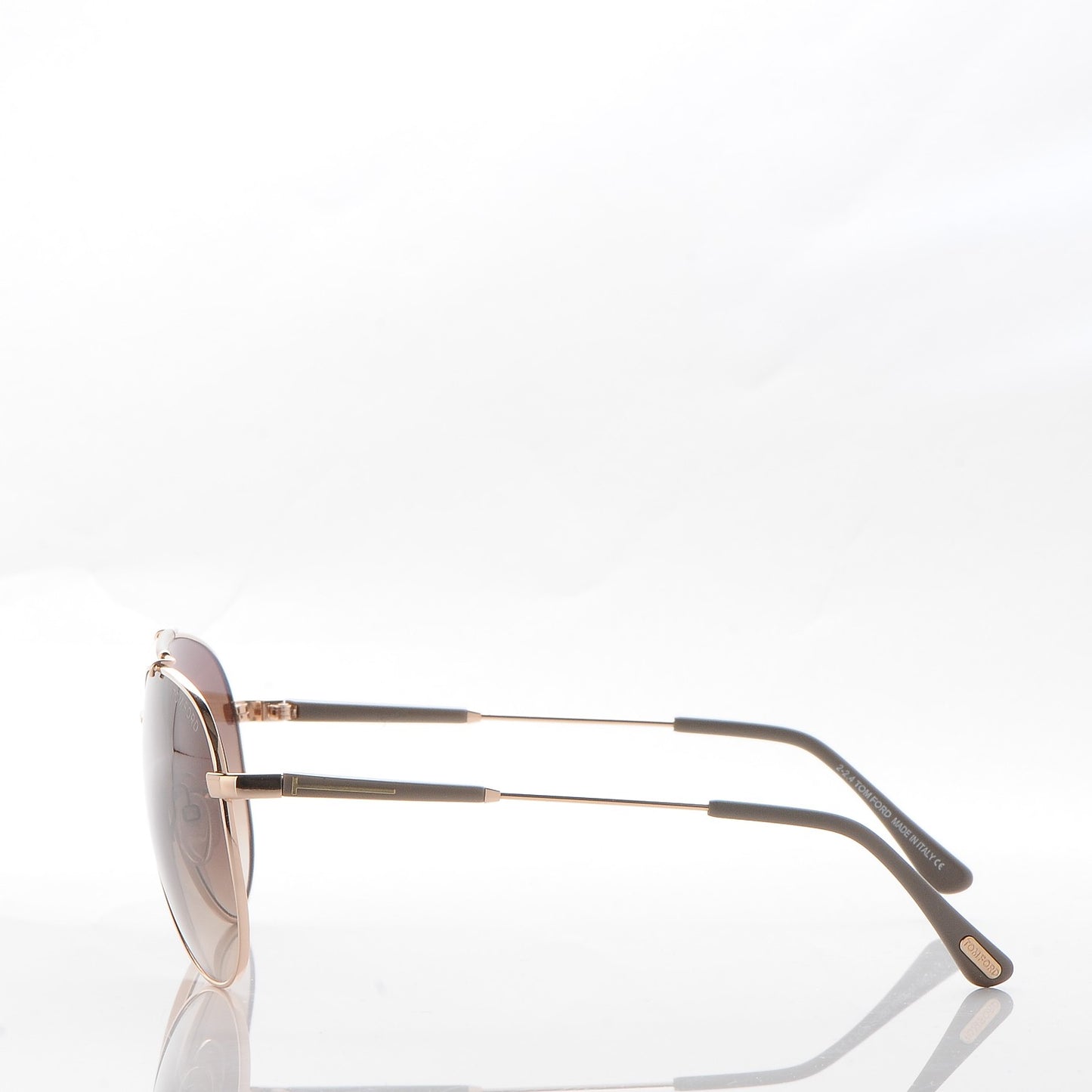Rick Aviator Sunglasses TF378 Rose Gold Brown