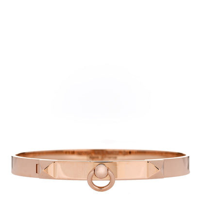 Hermes 18K Rose Gold PM Collier De Chien Bracelet SH 1 of 4