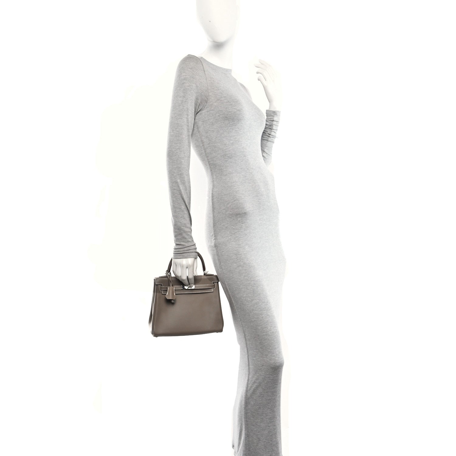 Hermes Swift Kelly Retourne 25 Etoupe 2 of 11