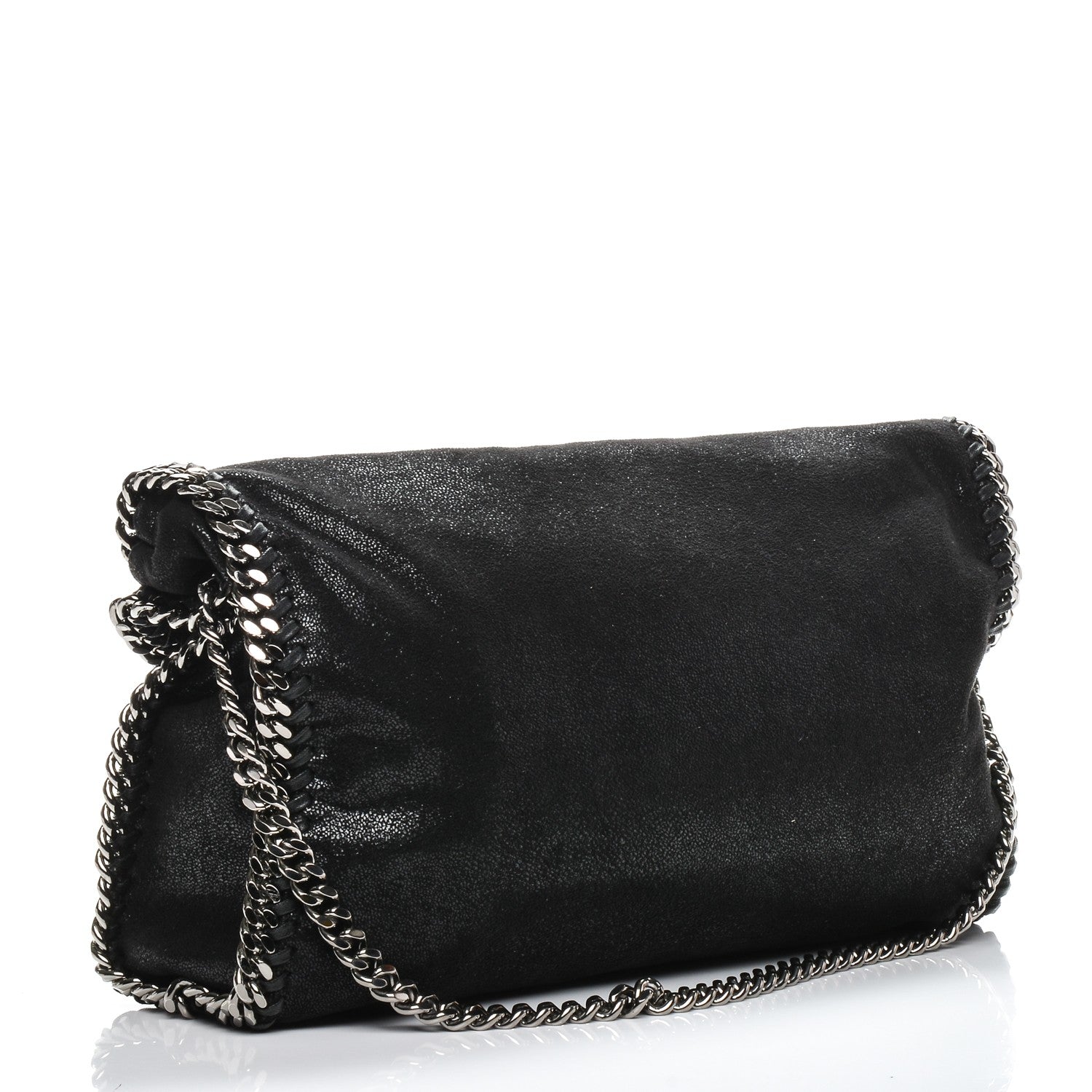 Stella McCartney Shaggy Deer Small Falabella Fold Over Tote Black 3 of 6