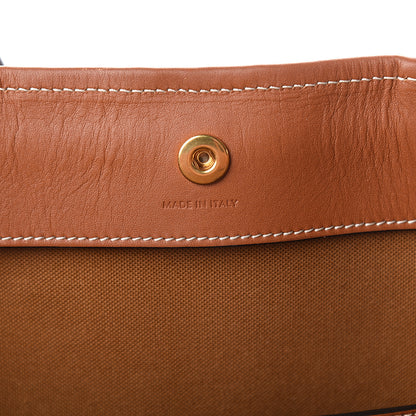Celine Triomphe Canvas Calfskin Medium Cabas Bag Tan 5 of 9