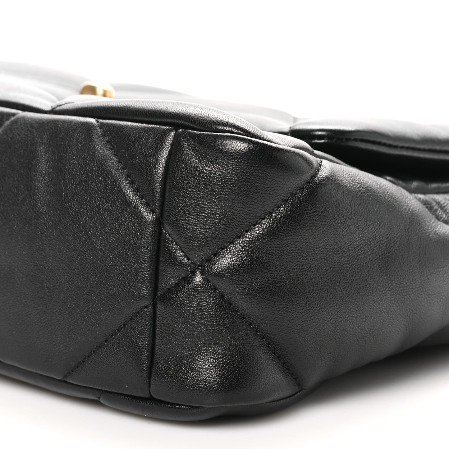 Goatskin Quilted Medium Chanel 19 Flap Black
