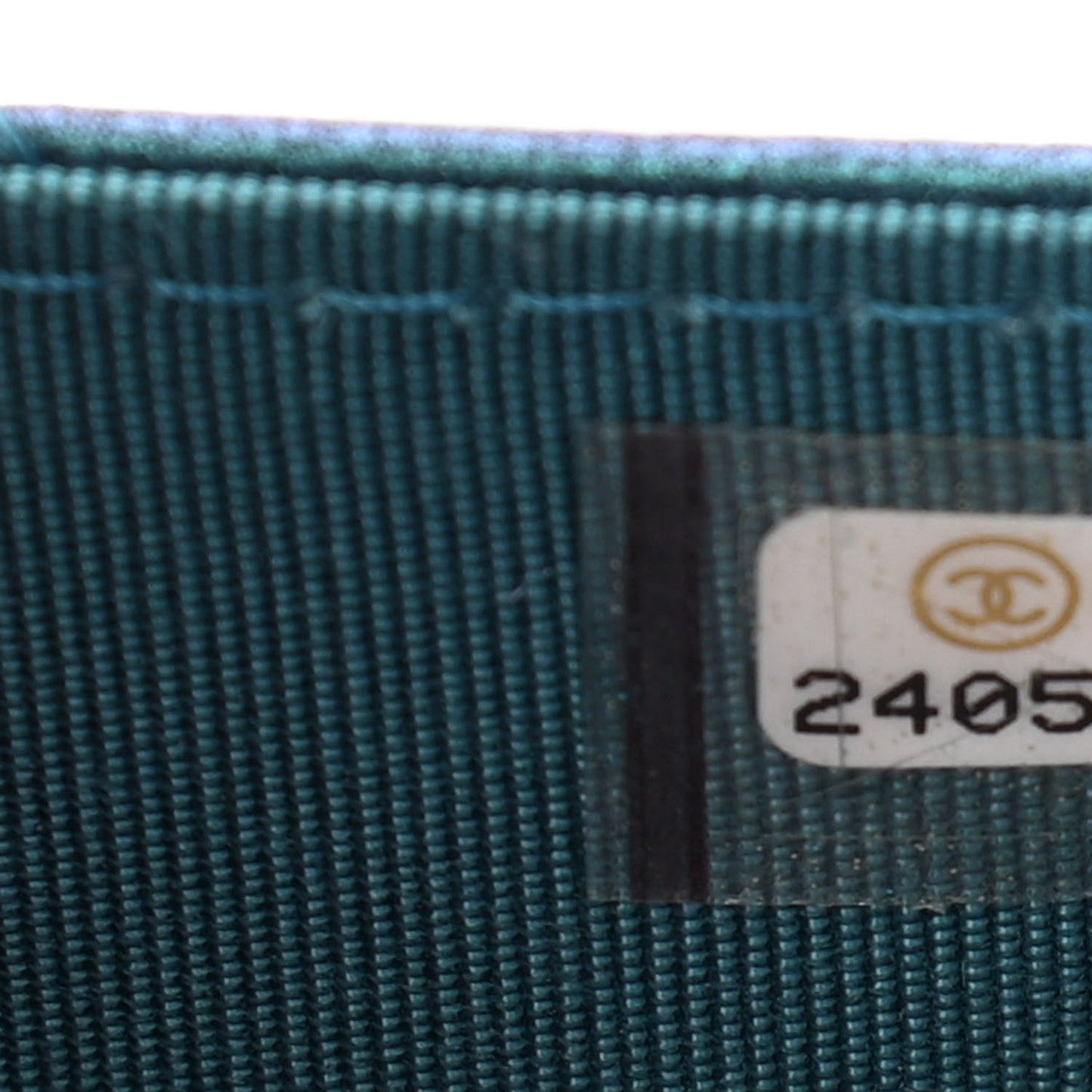 Metallic Lambskin Wallet On Chain WOC Turquoise