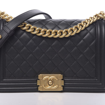 Chanel Caviar Quilted Medium Boy Flap Black 10 of 10