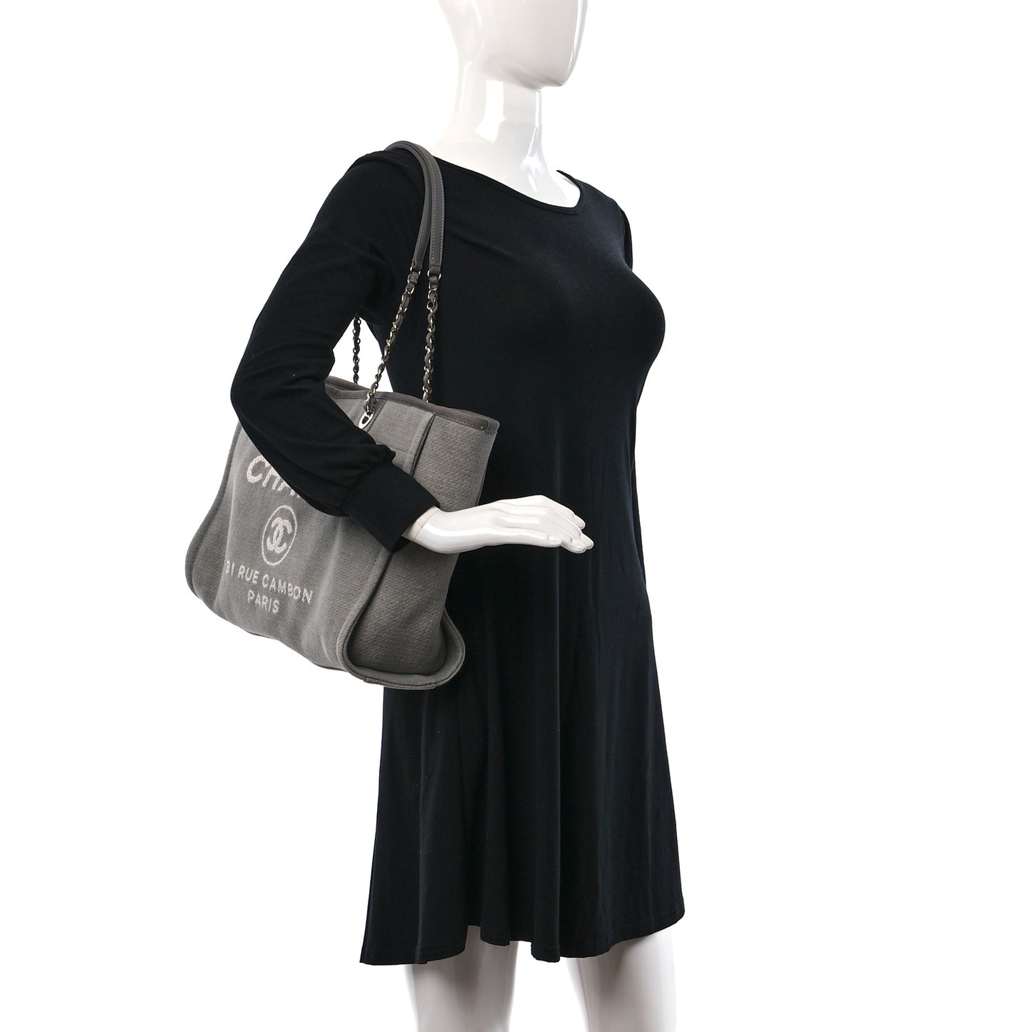 Canvas Small Deauville Tote Grey