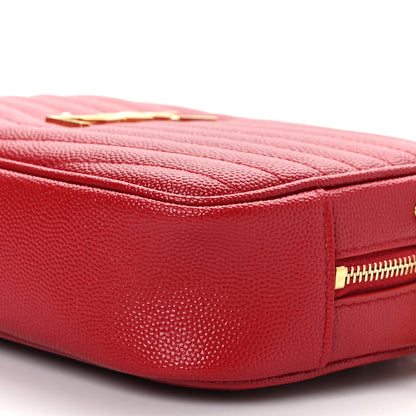 Saint Laurent Grain De Poudre Matelasse Monogram Mini Lou Camera Bag Eros Red 7 of 7