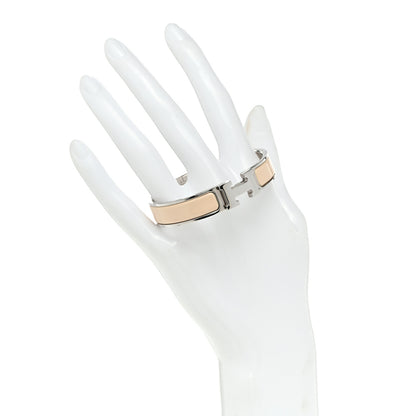 Hermes Enamel Narrow Clic Clac H Bracelet PM Beige Nacre 2 of 5