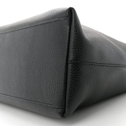 Gucci Pebbled Calfskin Convertible Bamboo Tassel Tote Black 10 of 11