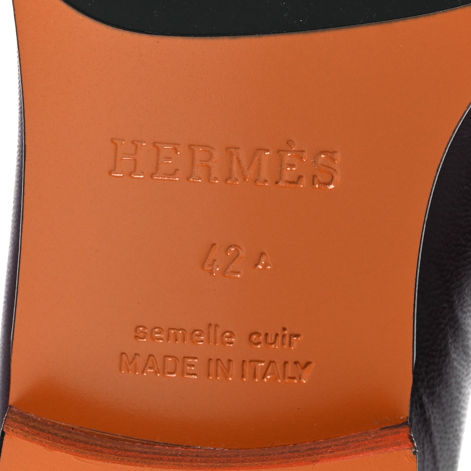 Hermes Goatskin Mens Paris Loafers 42 Marron Mahogany 8 of 13