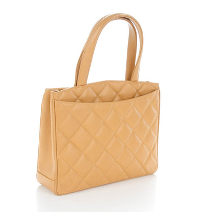 Chanel Caviar Quilted Tote Beige 3 of 9