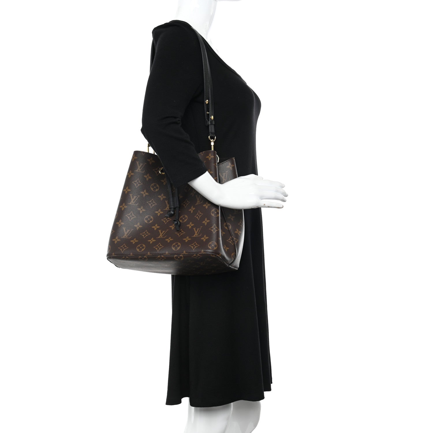 Louis Vuitton Monogram Neonoe MM Black 2 of 9