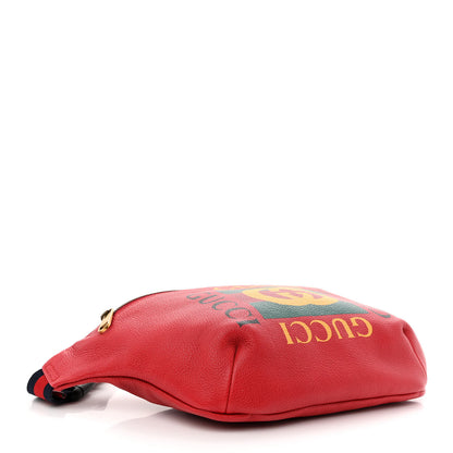 Gucci Grained Calfskin Logo Belt Bag Hibiscus Red 4 of 12