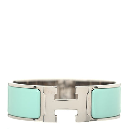 Hermes Enamel Wide Clic Clac H Bracelet PM Lagon 1 of 3