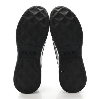 Chanel Velvet Calfskin Mixed Fibers CC Sneakers 39 Black 5 of 9