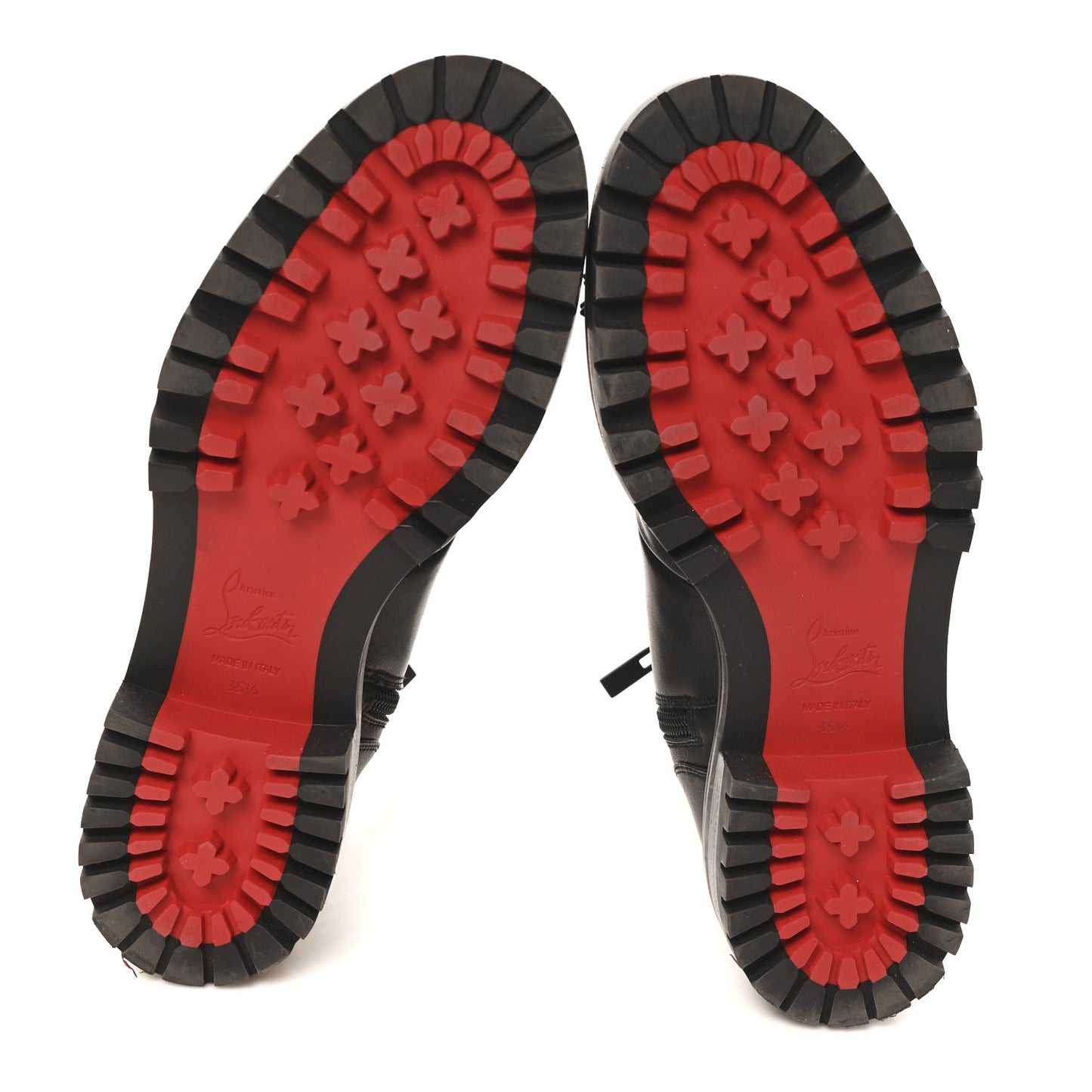 Calfskin Spikes TS Croc Flat Boots 35.5 Black