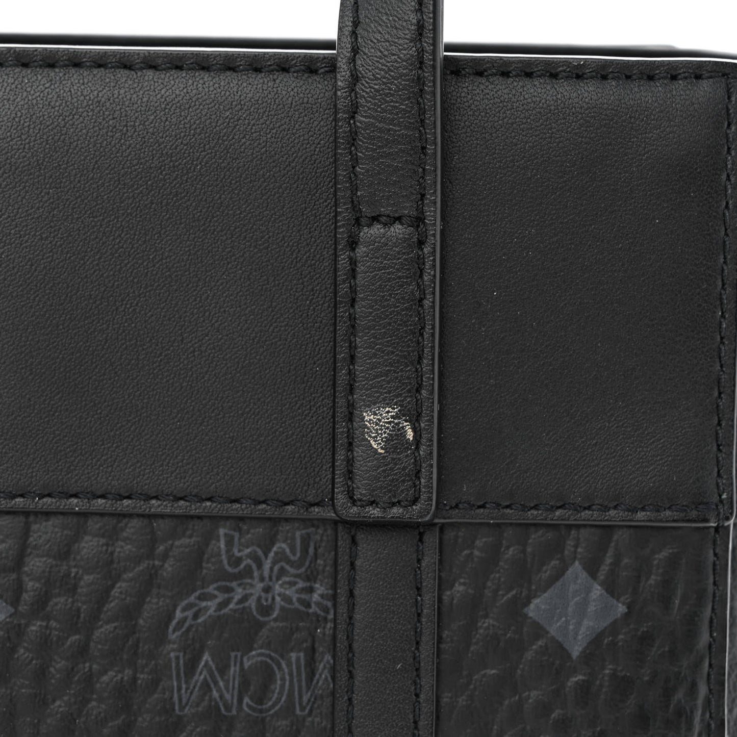Visetos Nappa Mini Toni Top Zip Shopper Tote Black