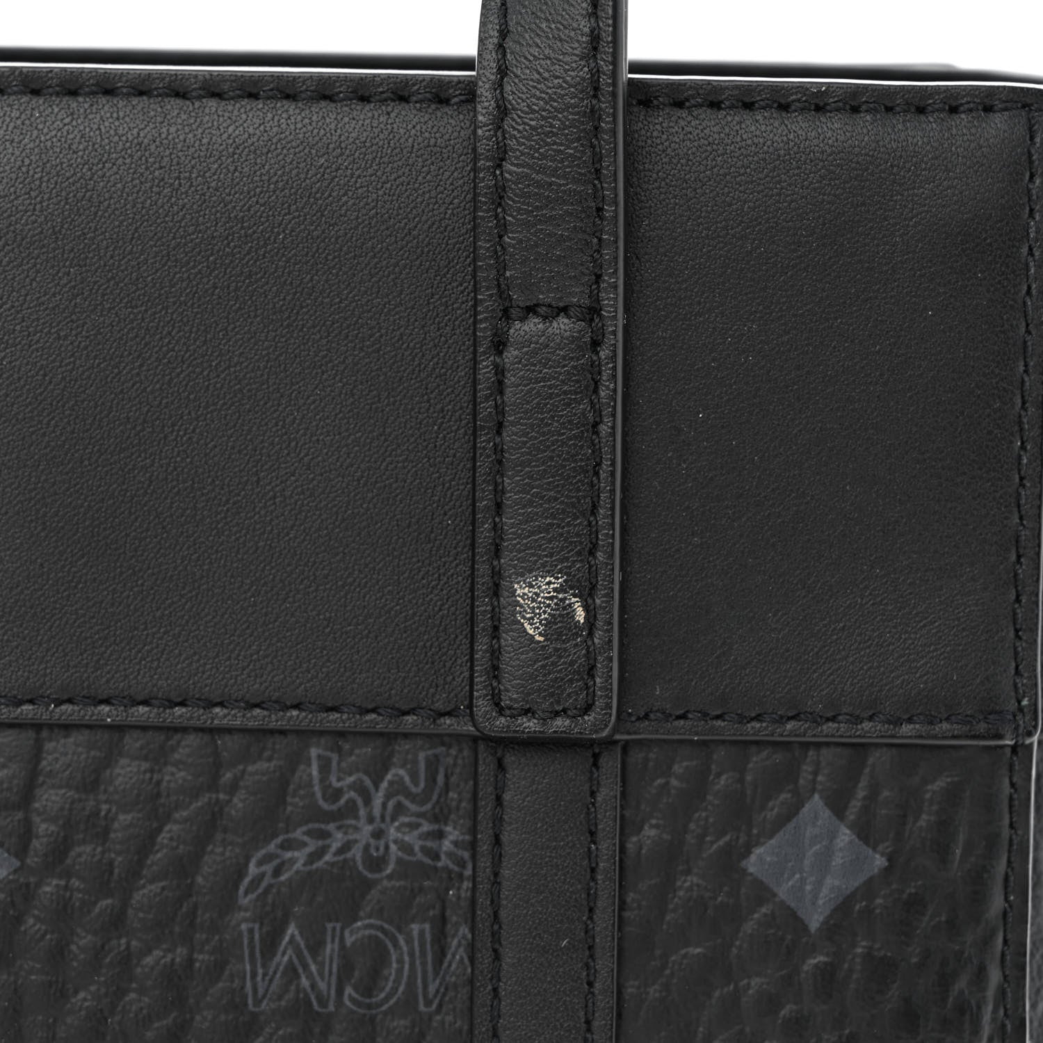 MCM Visetos Nappa Mini Toni Top Zip Shopper Tote Black 10 of 10