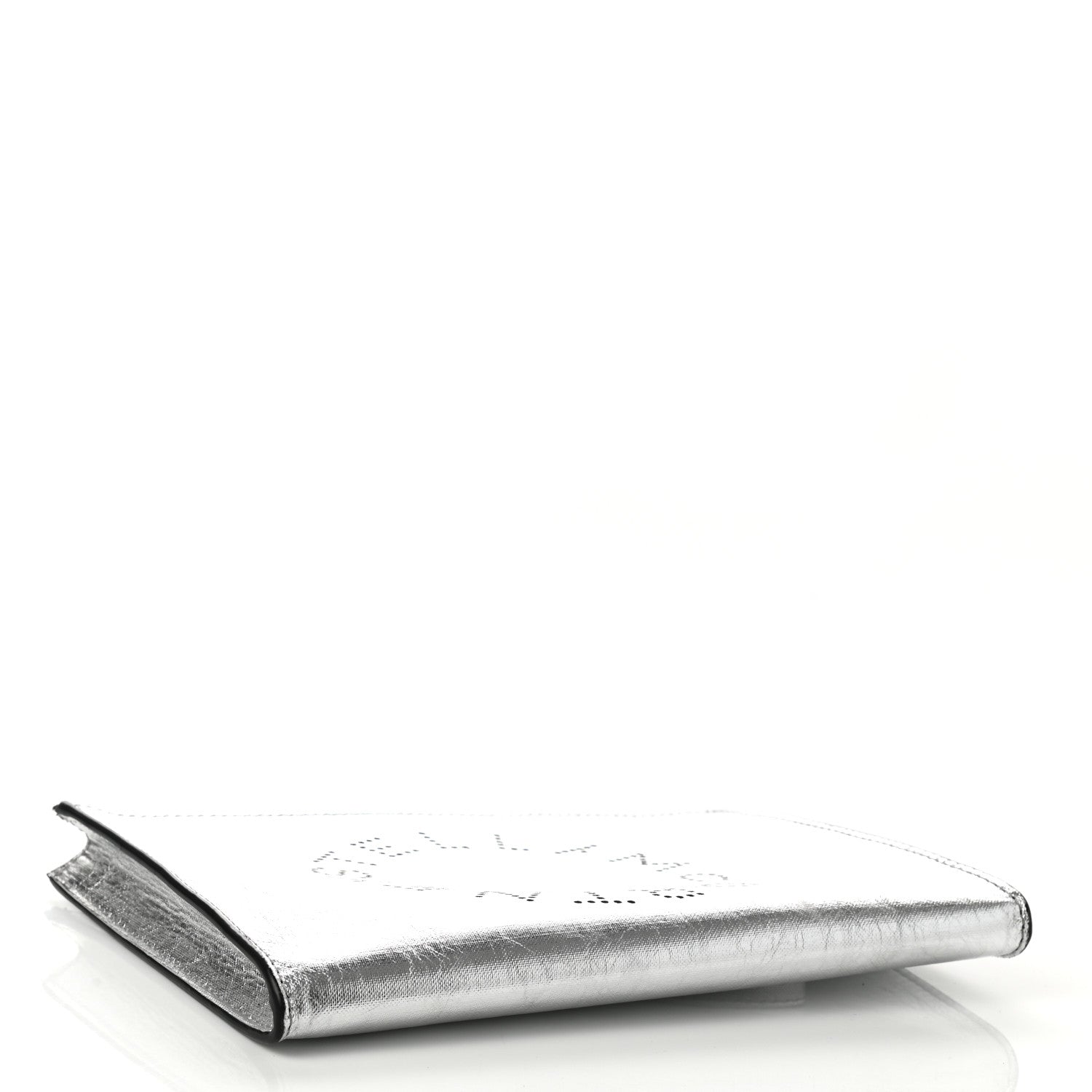 Stella McCartney Metallic Alter Nappa Perforated Pouch Silver 3 of 5