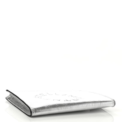 Stella McCartney Metallic Alter Nappa Perforated Pouch Silver 3 of 5