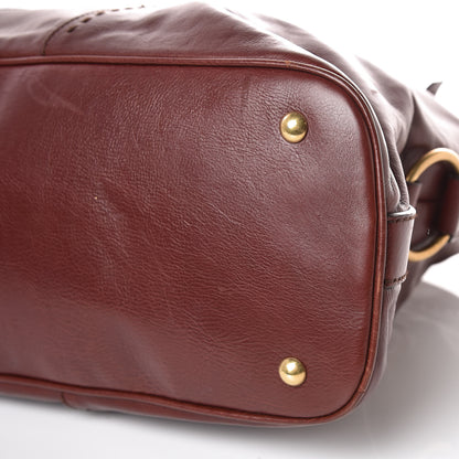 Saint Laurent Calfskin Oversized Muse Bordeaux 12 of 14