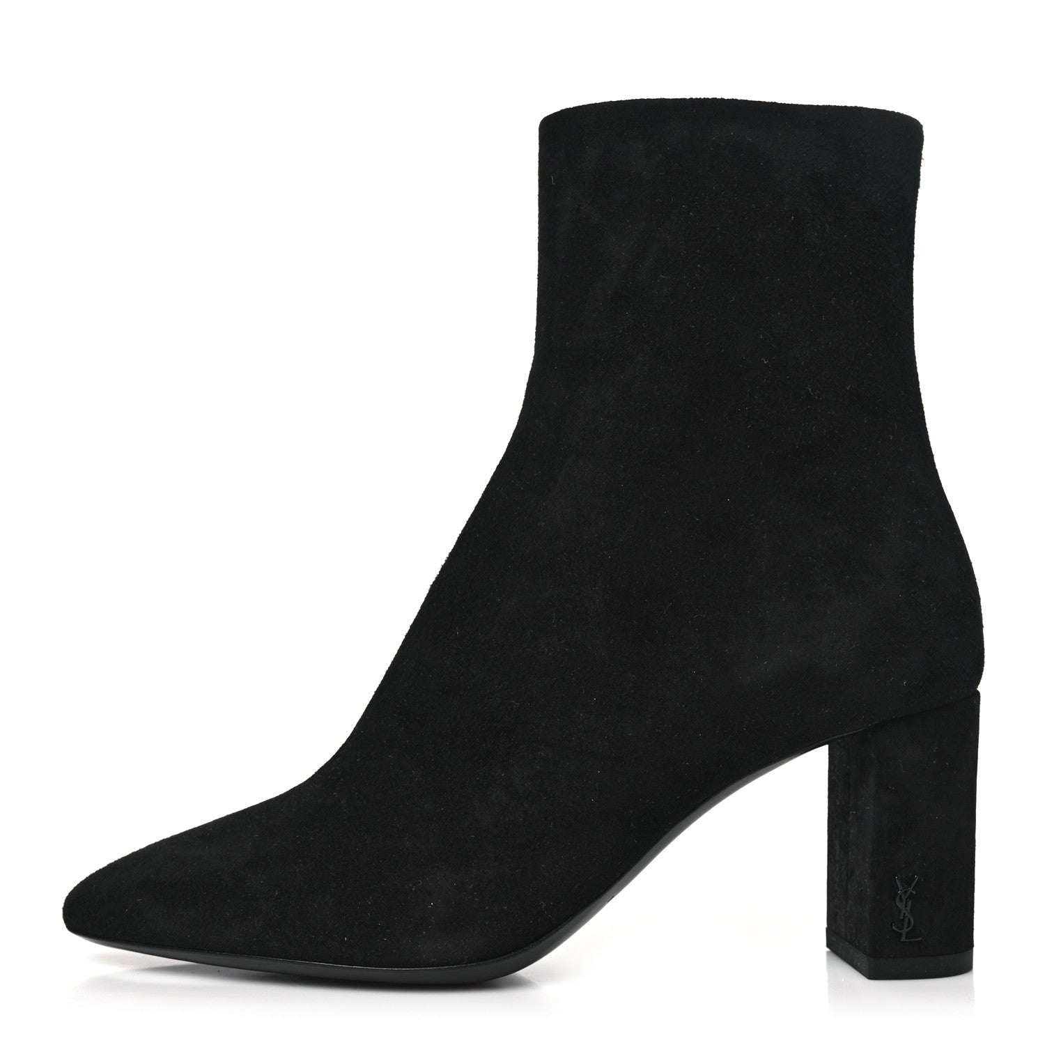 Saint Laurent Suede Loulou Ankle Zip Boot 36 Black 1 of 9