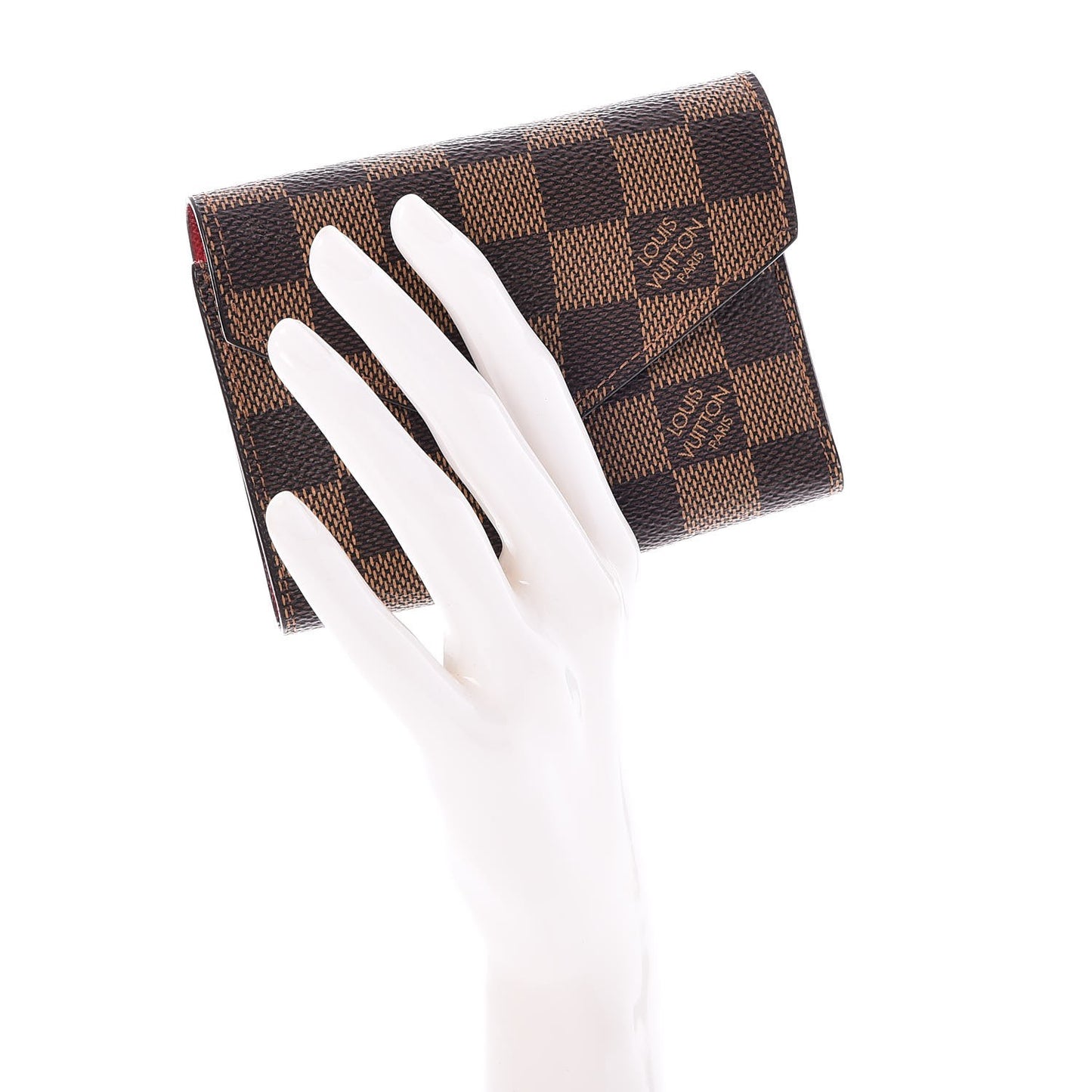 Damier Ebene Victorine Wallet Red