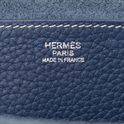 Hermes Taurillon Clemence Halzan 31 GM Bleu Saphir 6 of 16