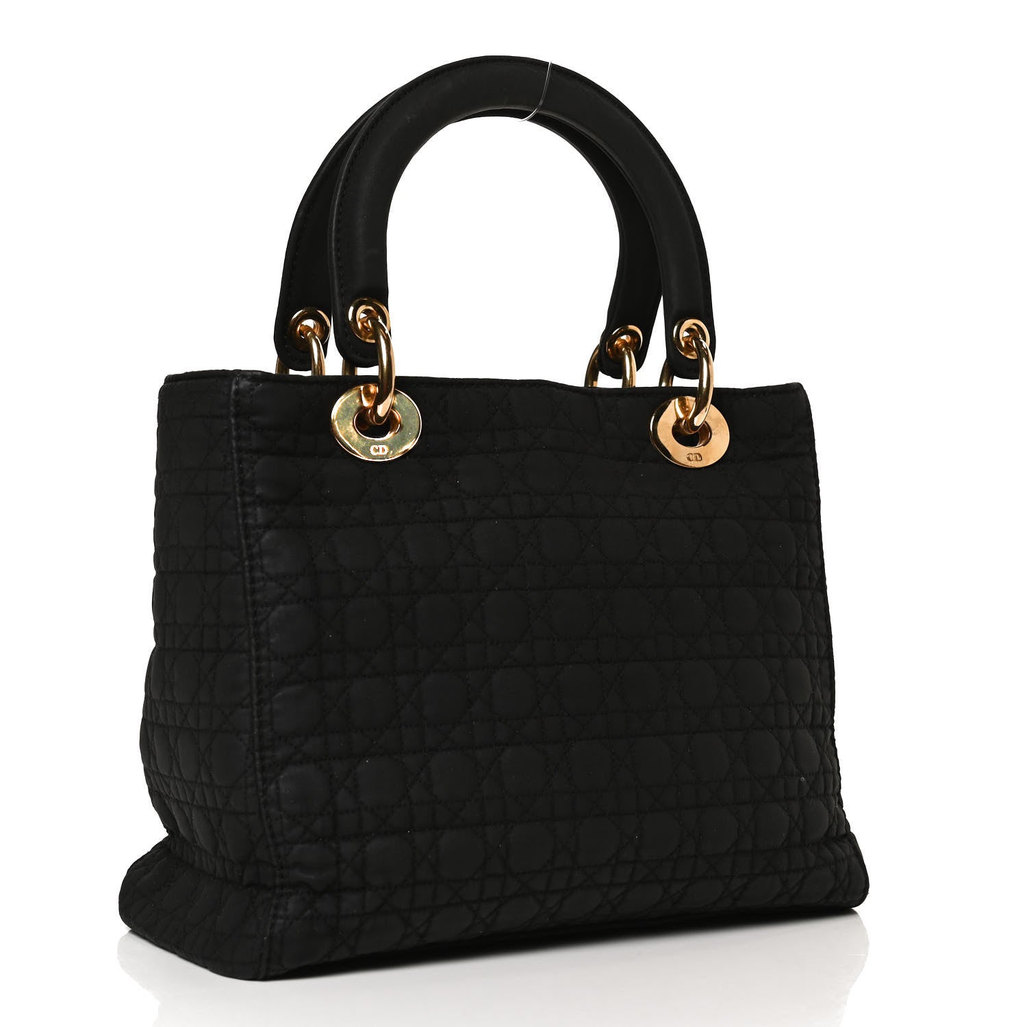 Christian Dior Nylon Cannage Medium Lady Dior Black 3 of 12
