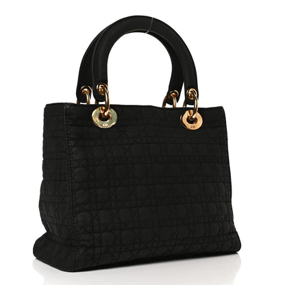 Christian Dior Nylon Cannage Medium Lady Dior Black 3 of 12