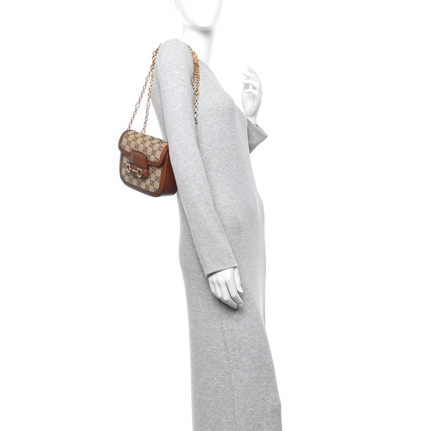 Gucci New Canvas Charisma Calfskin Crystal GG Monogram Mini