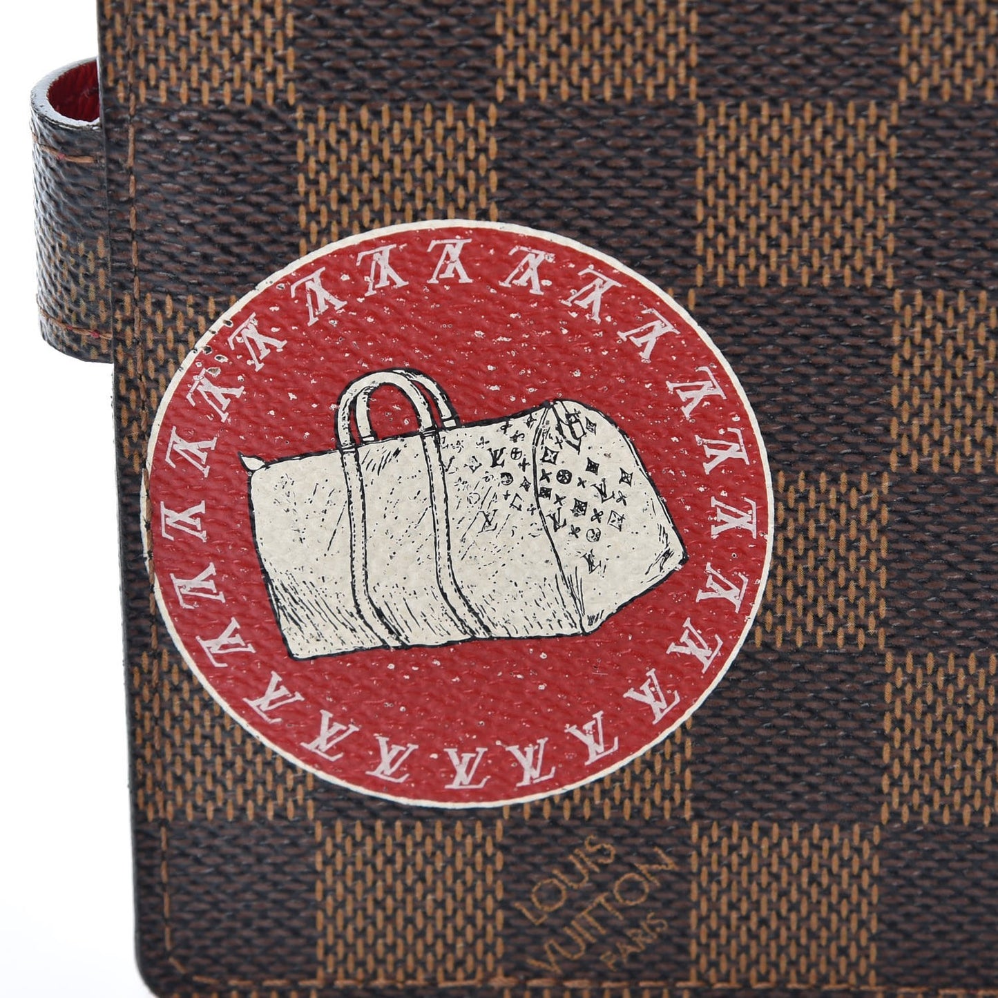 Damier Ebene Patch Small Ring Agenda Cover