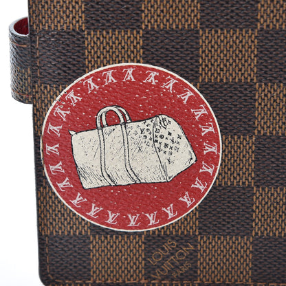 Louis Vuitton Damier Ebene Patch Small Ring Agenda Cover 8 of 8