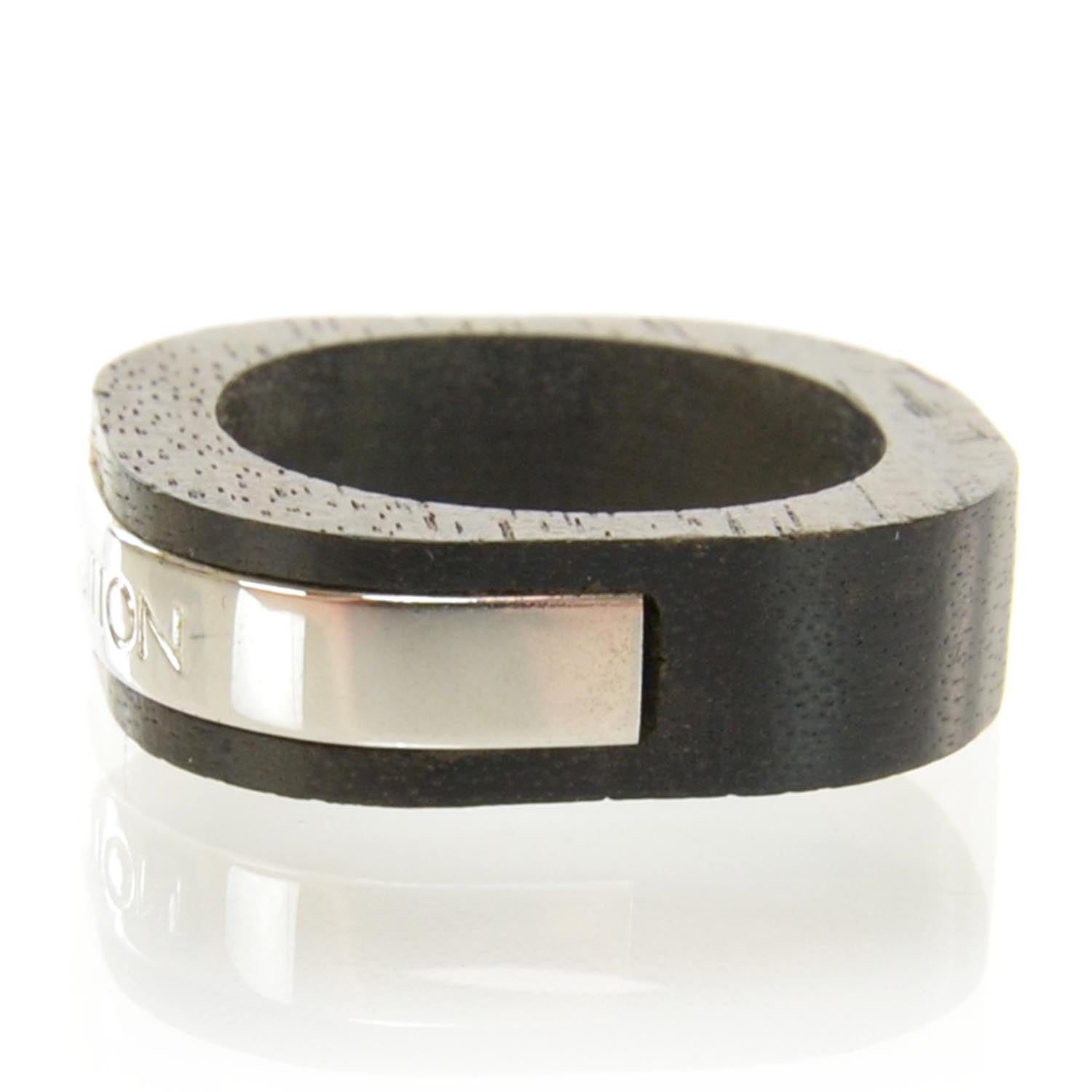 Louis Vuitton Mens Tiger Wood Bois et Metal Ring 9 4 of 4
