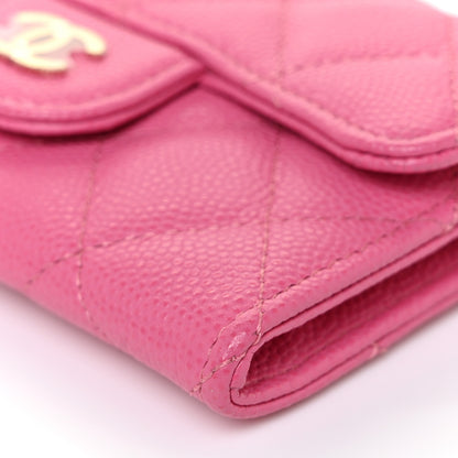 Chanel Caviar Quilted Flap Card Holder Pink 8 of 11