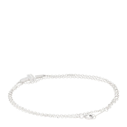 Tiffany Sterling Silver T Two Double Chain Bracelet 2 of 4