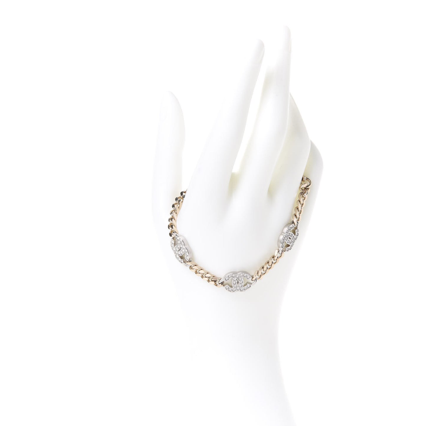 Crystal CC Chain Bracelet Gold Silver