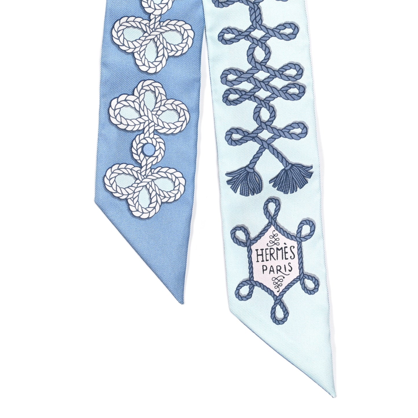 Silk Galons Et Brandebourg Twilly Ciel Ocean White