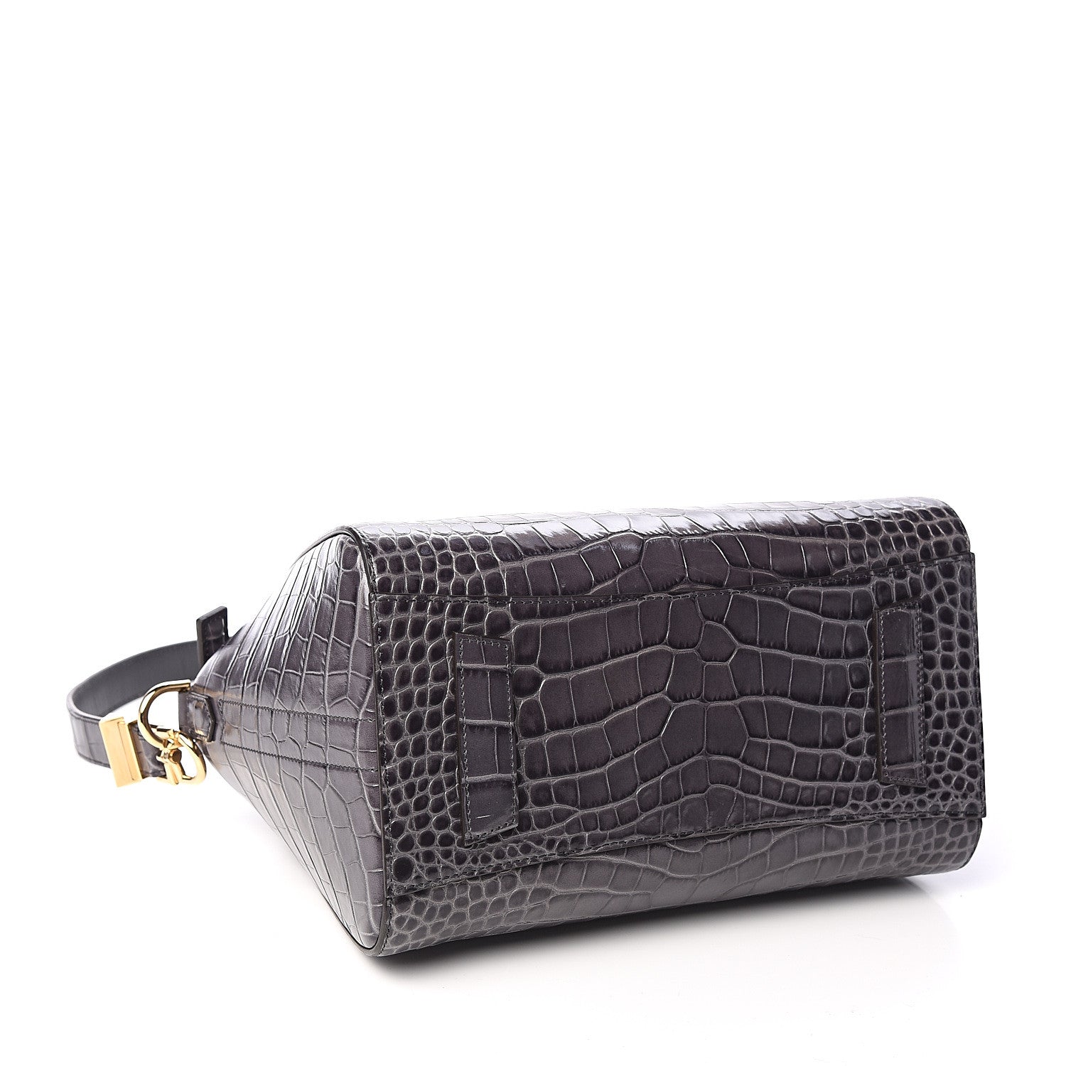 Givenchy Calfskin Crocodile Embossed Small Antigona Storm Grey 3 of 9