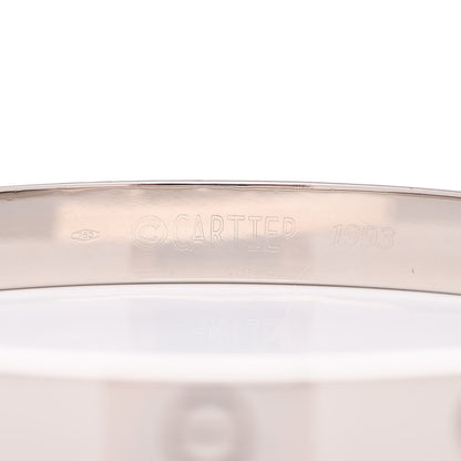 Cartier 18K White Gold LOVE Bracelet 18 4 of 8