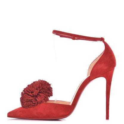 Christian Louboutin Veau Velours Tsarou 100 Pumps 37 Flamenco 1 of 8