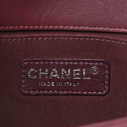 Chanel Velvet Tweed Quilted Medium Boy Flap Burgundy 6 of 10