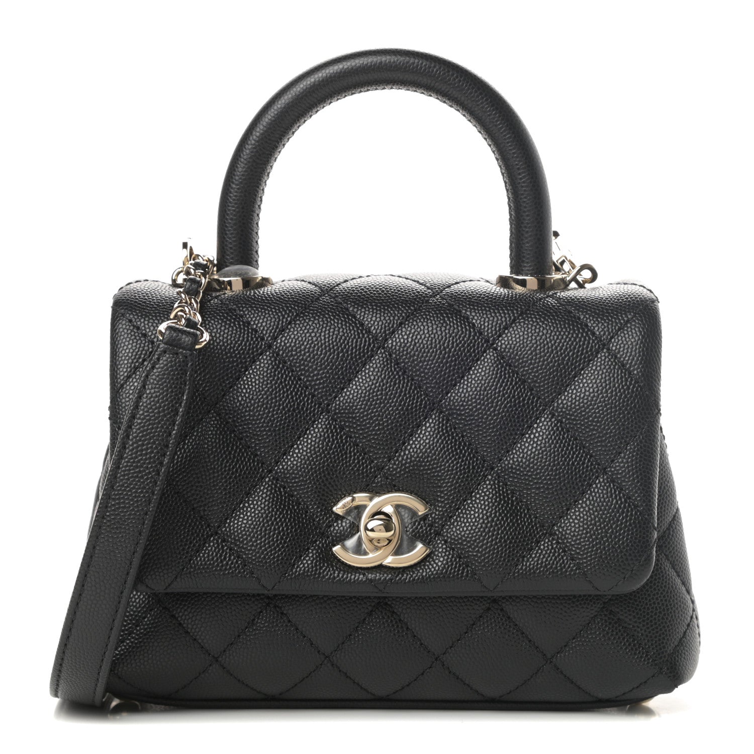 Chanel Caviar Quilted Extra Mini Coco Handle Flap Black 1 of 11