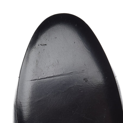 Chanel Metallic Calfskin Cap Toe CC Ballerina Flats 40 Dark Silver 8 of 15