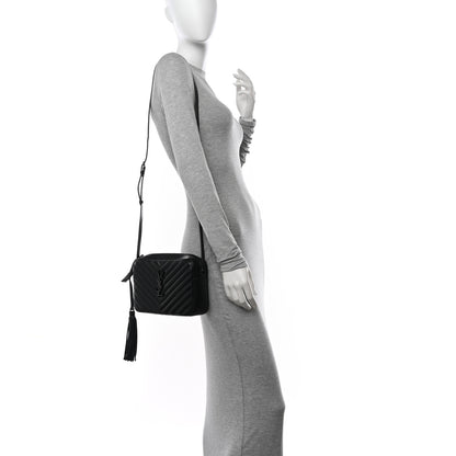 Saint Laurent Calfskin Matelasse Monogram Monochrome Lou Camera Bag Black 2 of 10