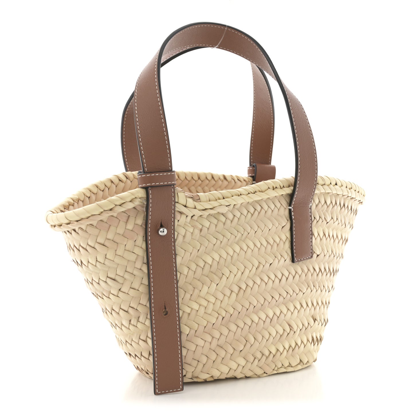 Raffia Small Basket Tote Bag Natural Tan