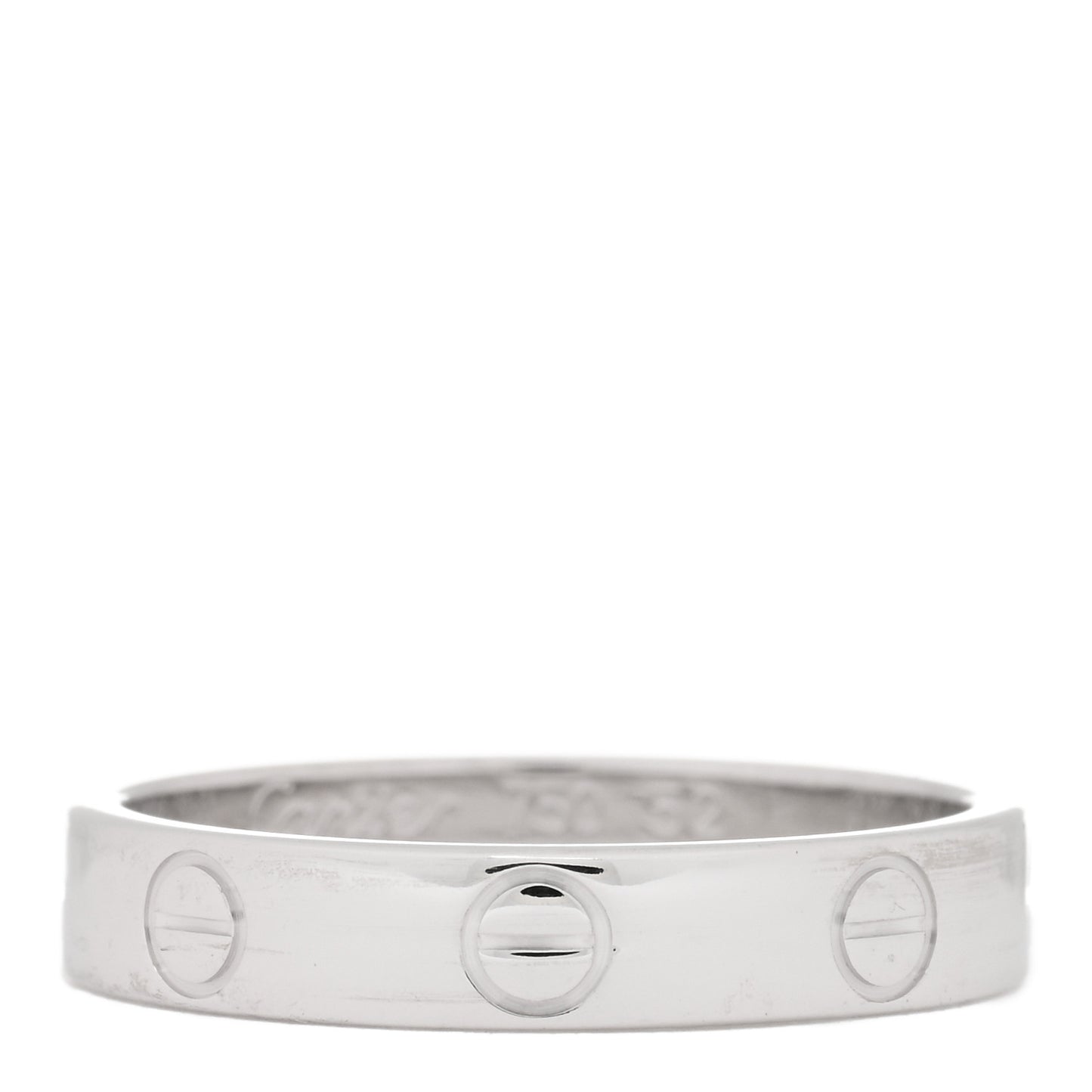 18K White Gold 3.5mm LOVE Wedding Band Ring 52 6