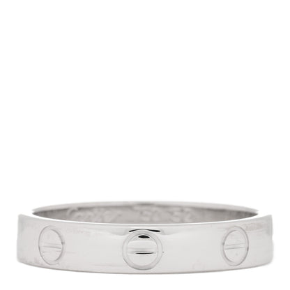 Cartier 18K White Gold 3.5mm LOVE Wedding Band Ring 52 6 1 of 4